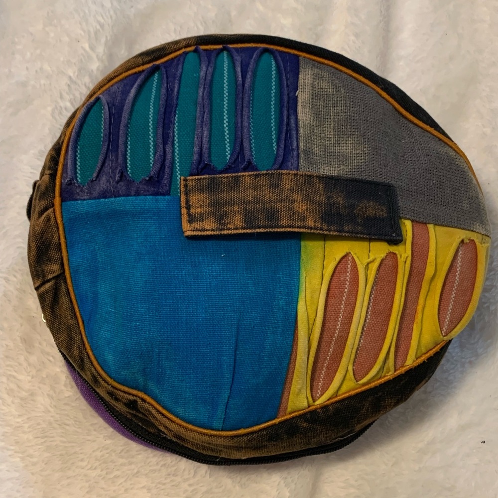 Multicolor Bohemian Patchwork Backpack, Zipper, C… - image 6